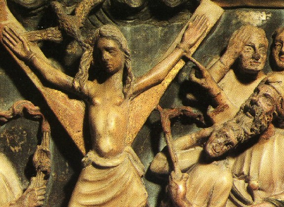 Martirio de Santa Eulalia. Cripta de la Catedral de Barcelona.